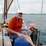 Ross and Hanne on the canoe
