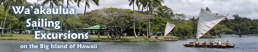 Waakaulua sailing tour at Wailoa Park in Hawaii